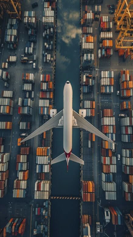 Cargo plane on tarmac